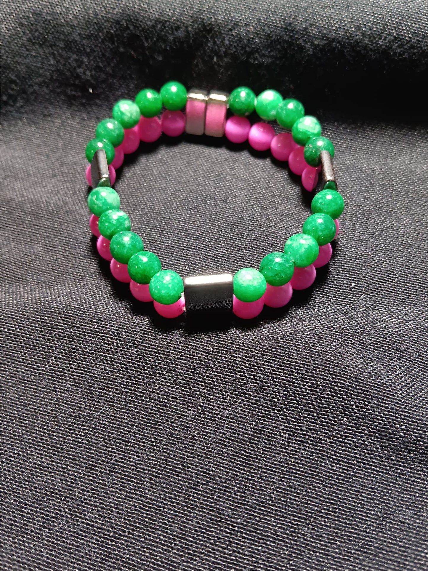Pink and Green Double Strand