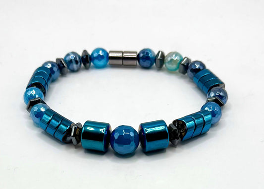 Blue Hematite and Blue Agate