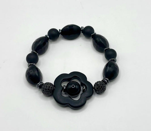 Black Onyx Flower