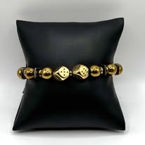 High Roller Gold Hematite with Dice