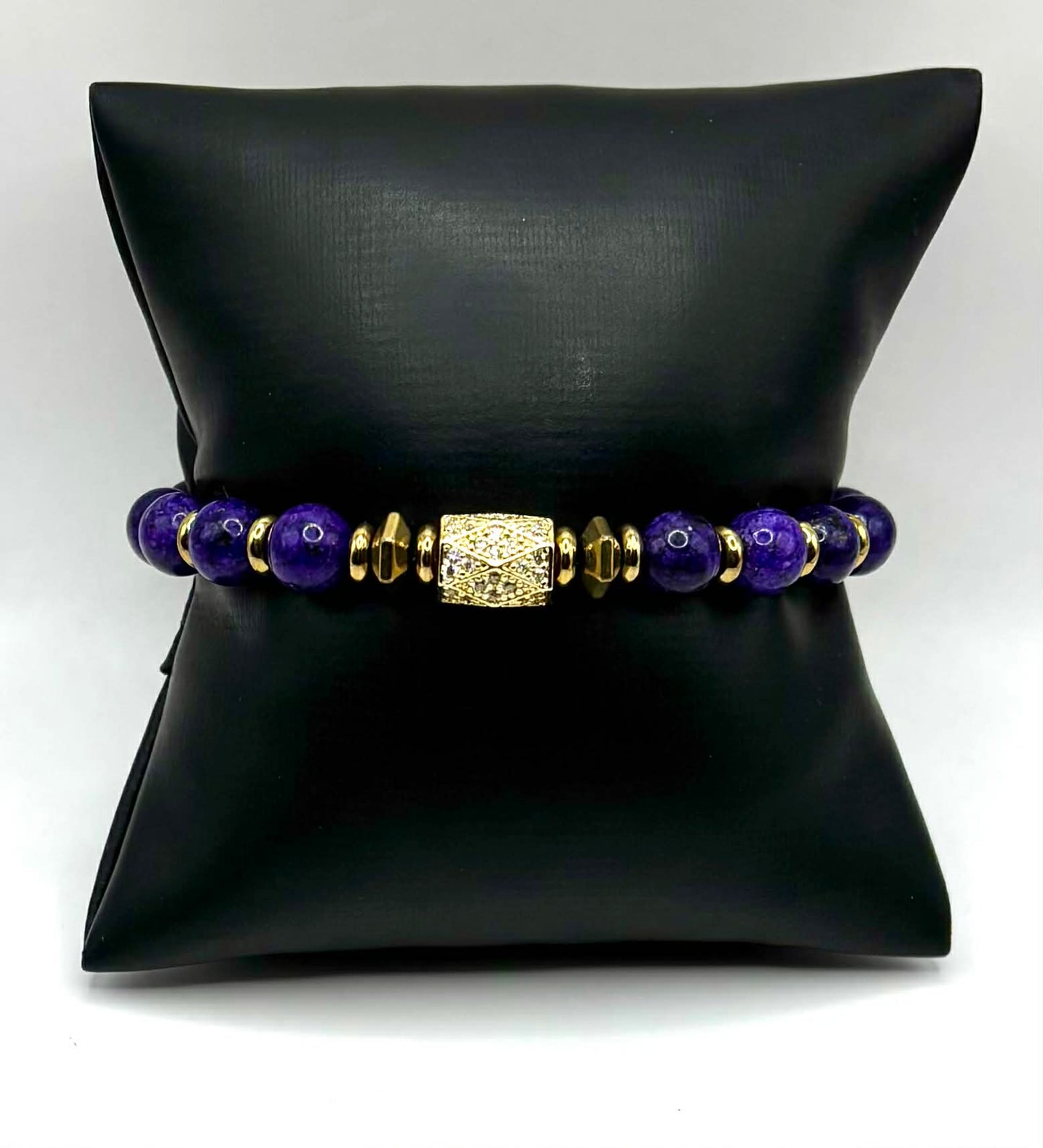 Purple Jasper & Gold Hematite Bracelet
