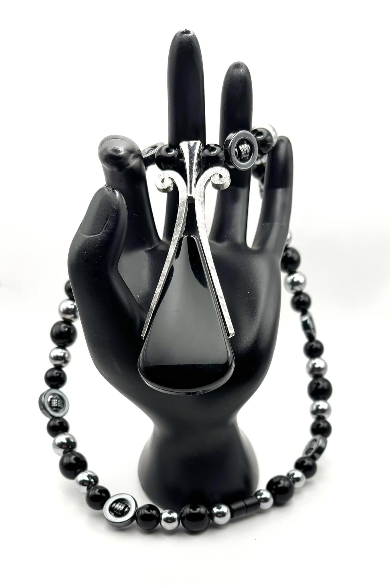 Hematite and Jasper with Classic Pendant