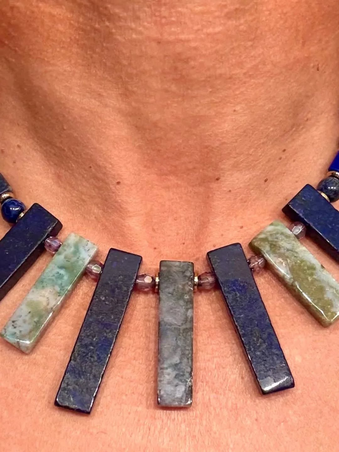 Blue Lapis Statement Necklace – Wisdom, Power & Elegance