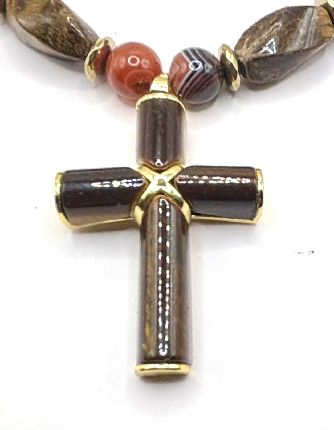 Earthstone Faith Cross Necklace