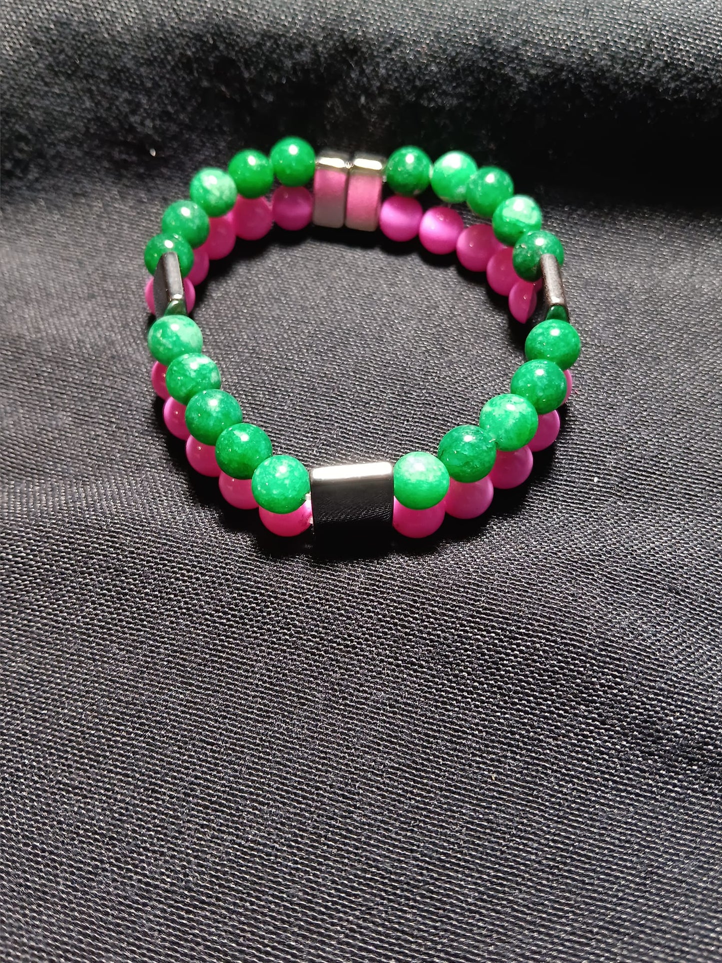 Pink and Green Double Strand