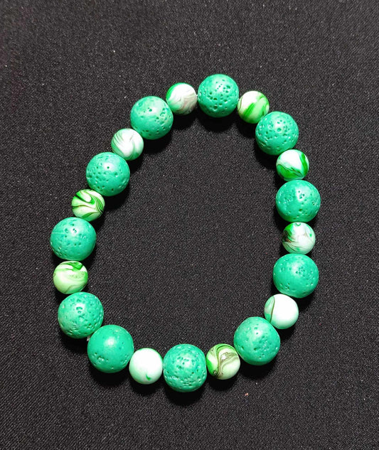 Green Lava Stone Bracelet