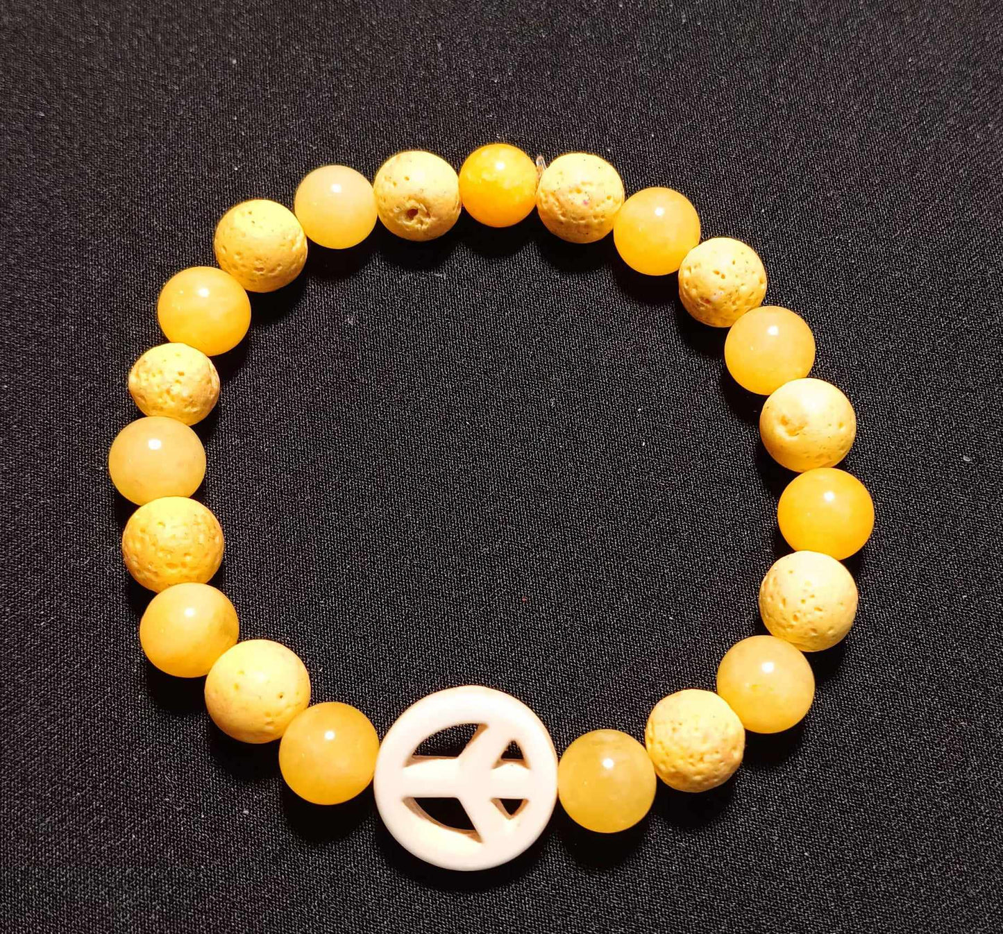 Yellow Lava Stone Bracelet