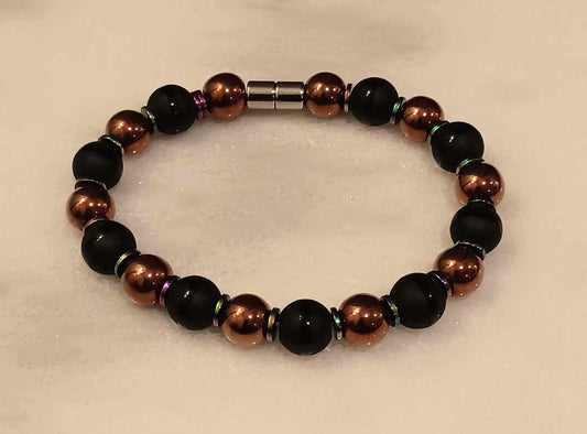 Hematite copper and Blacke Onyx