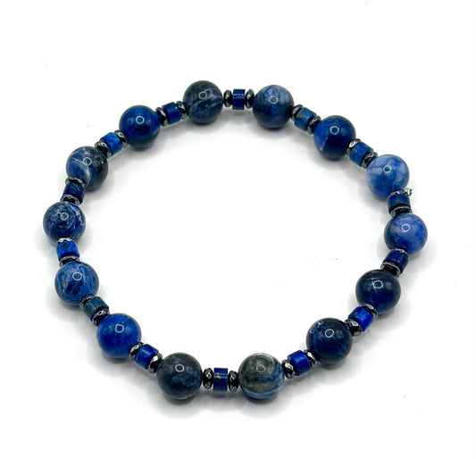 Midnight Clarity Sodalite Bracelet