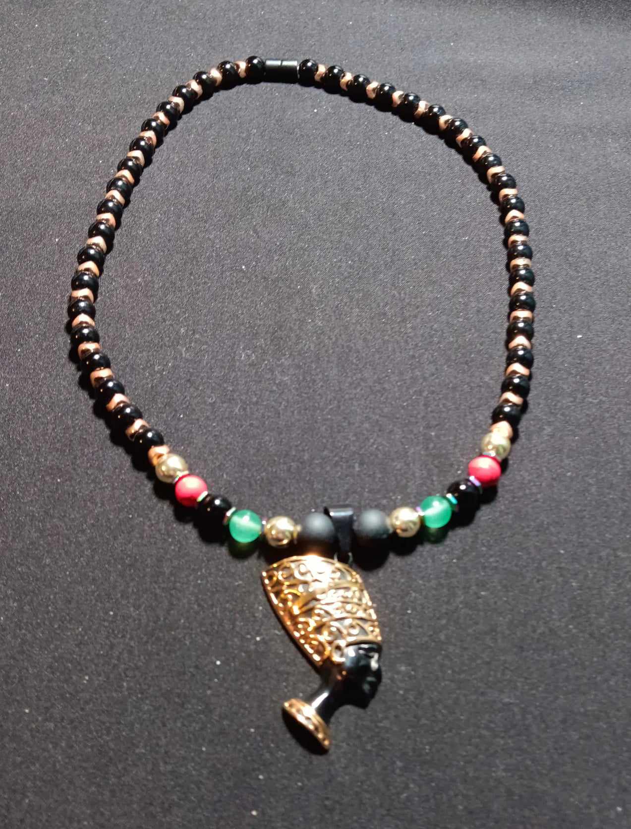 Onyx Nefertiti Necklace