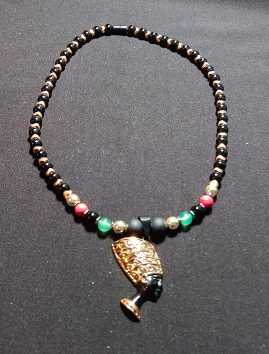 Onyx Nefertiti Necklace