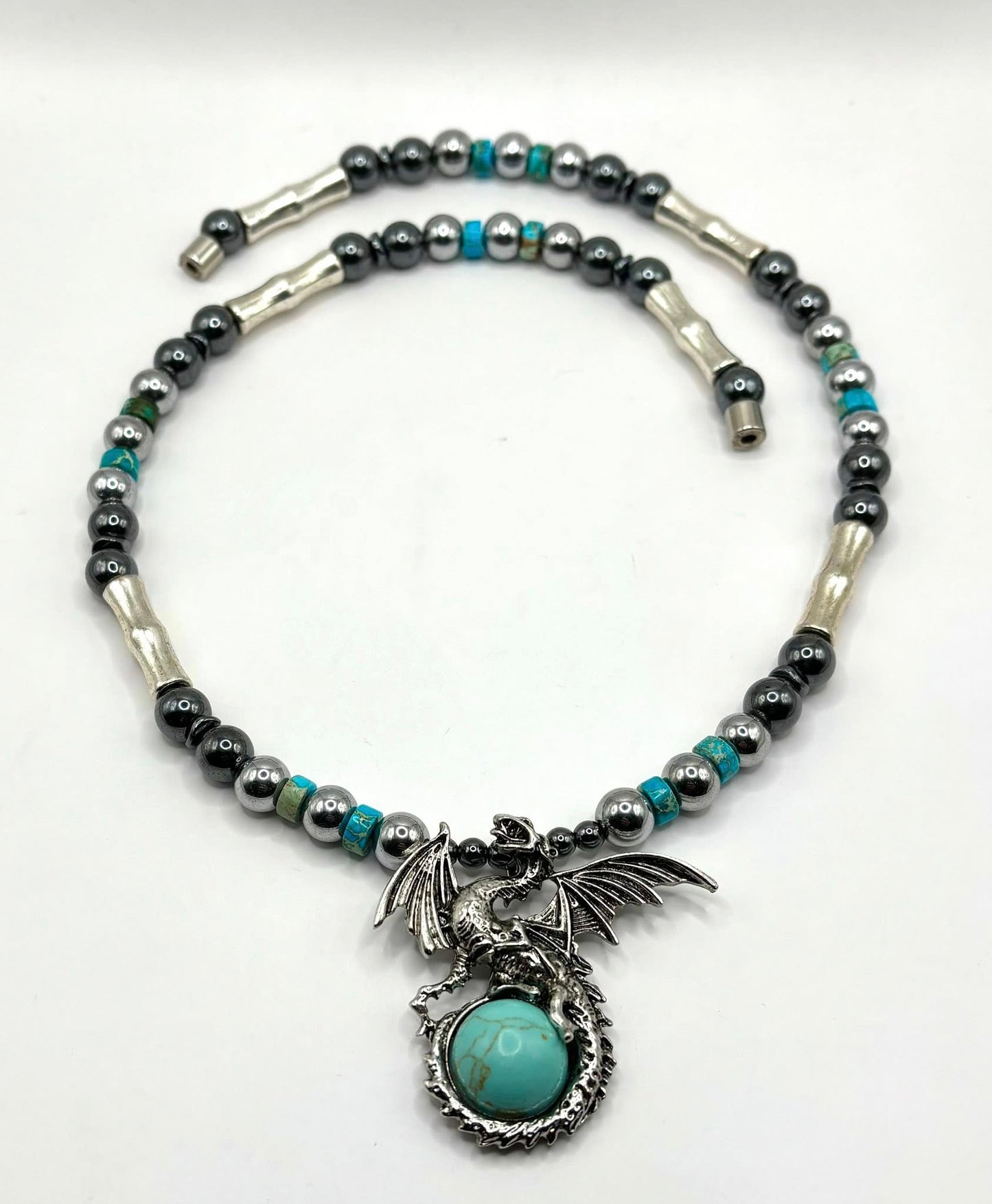 Dragon &amp; Turquoise Power Necklace – Strength, Protection &amp; Confidence