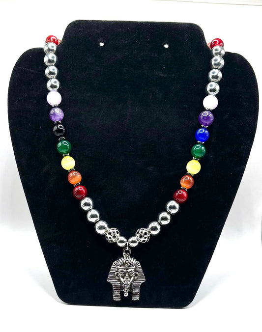 Pharaoh Chakra Necklace – Power, Balance & Ancient Wisdom
