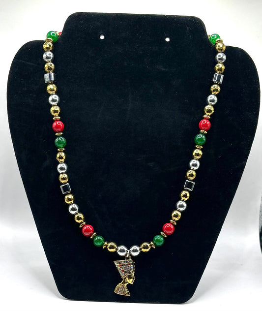 Pan-African Nefertiti Necklace – Royalty, Strength &amp; Heritage