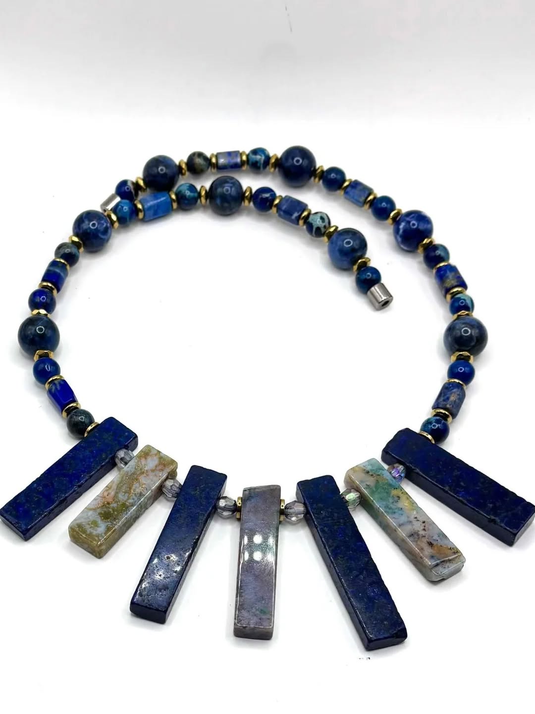 Blue Lapis Statement Necklace – Wisdom, Power & Elegance