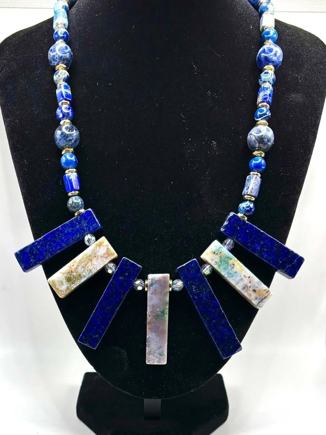 Blue Lapis Statement Necklace – Wisdom, Power & Elegance