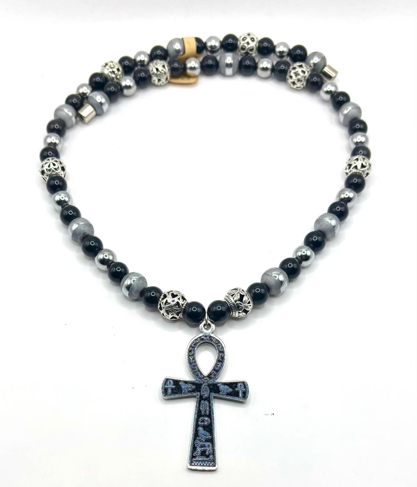 Celestial Pharaoh Guardian Ankh Necklace
