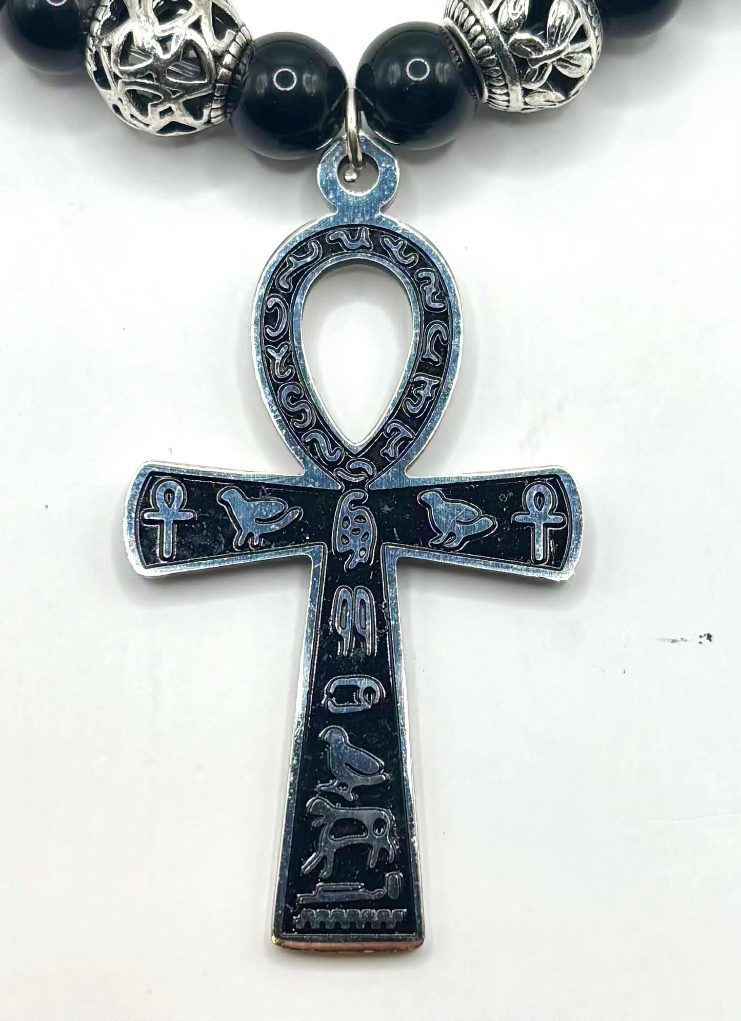 Celestial Pharaoh Guardian Ankh Necklace
