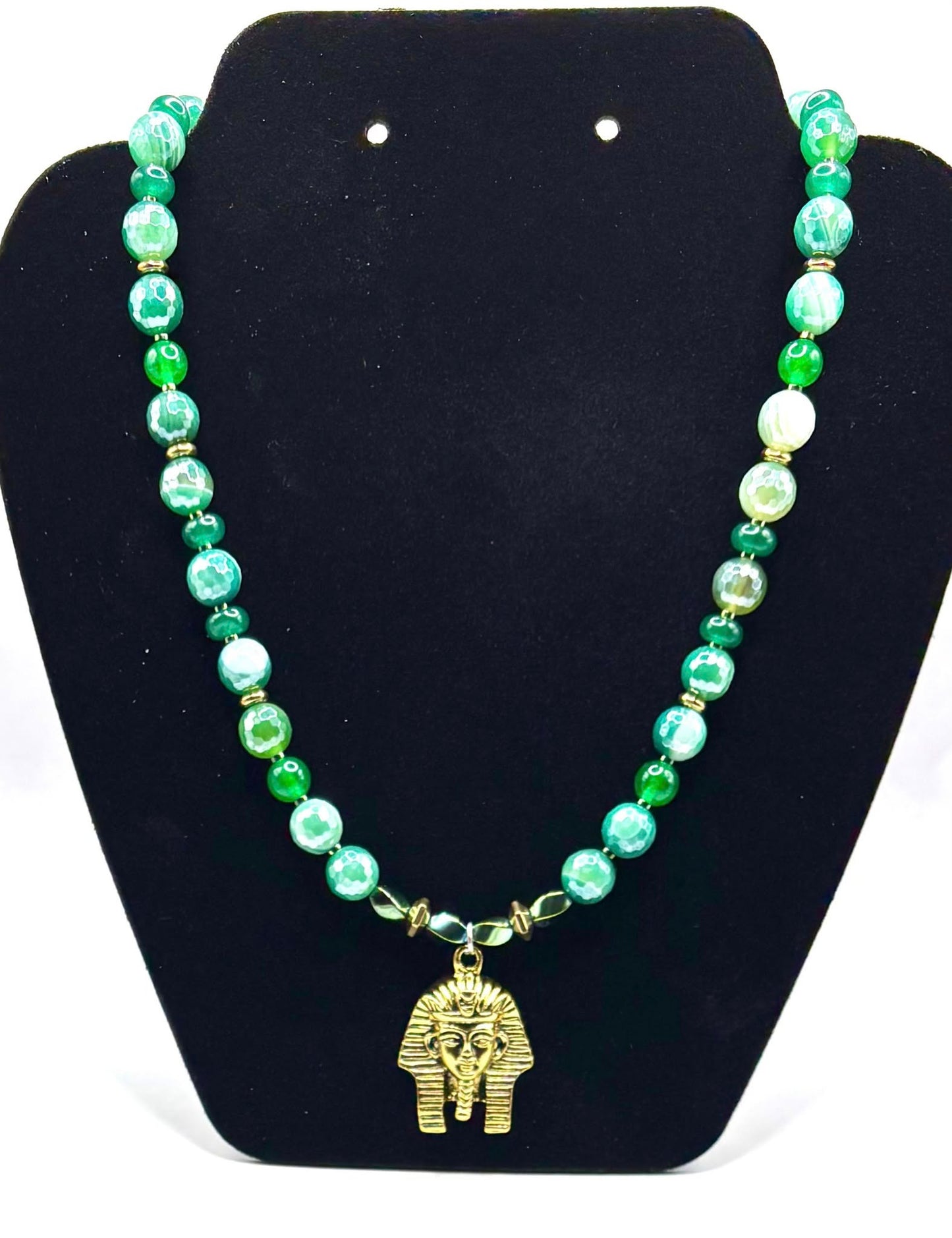 Emerald Pharaoh Power Necklace