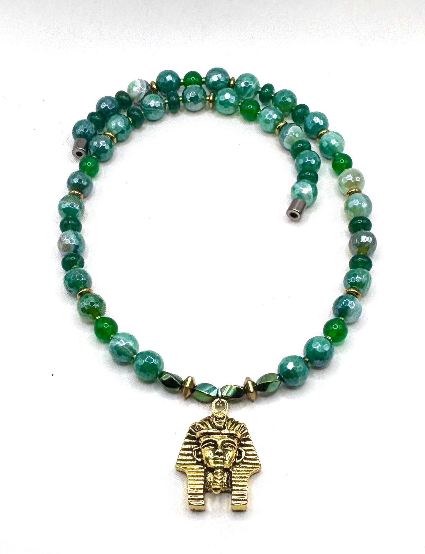 Emerald Pharaoh Power Necklace
