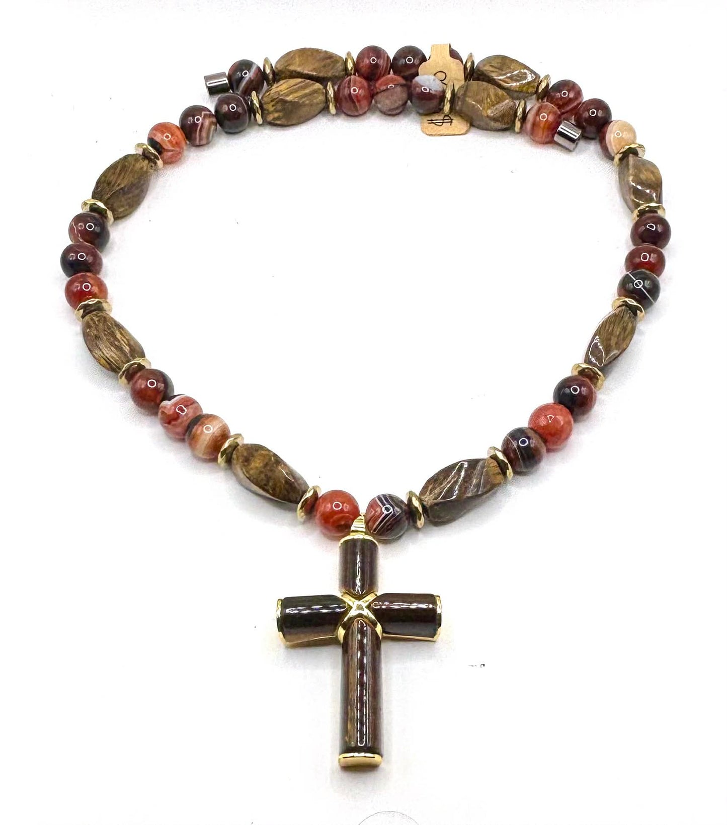 Earthstone Faith Cross Necklace