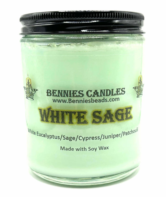 White Sage 8oz vessel with Soy Wax