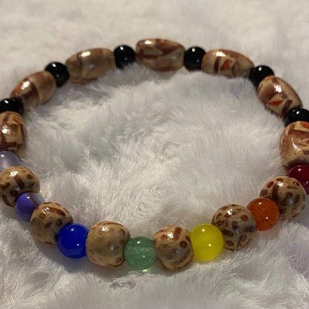 Special printed beads with Chakra Colors